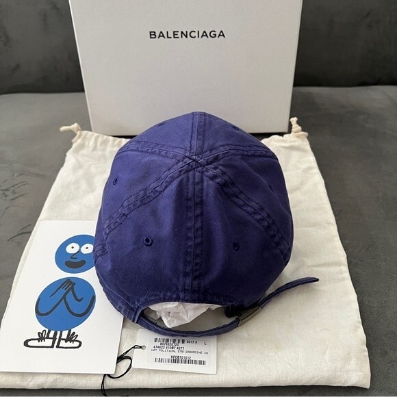 Balenciaga x Colette 2017 Logo Embroidered Campaign Hat Blue *FULL PACKAGING* - Picture 7 of 16